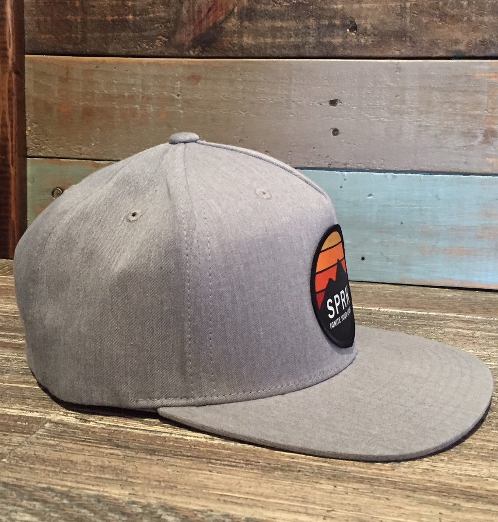Flat Brim Snapback | Grey